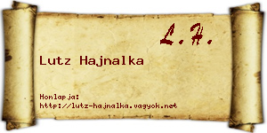 Lutz Hajnalka névjegykártya